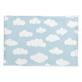 Pastel Clouds Aesthetic Baby Blue en White Kussensloop (Achterkant-Links)