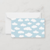 Pastel Clouds Aesthetic Baby Blue en White Notitiekaartje (Voorkant)