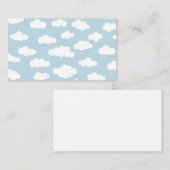Pastel Clouds Aesthetic Baby Blue en White Notitiekaartje (Voorkant / Achterkant)