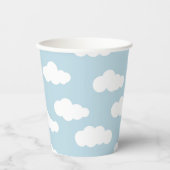 Pastel Clouds Aesthetic Baby Blue en White Papieren Bekers (Voorkant)