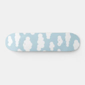 Pastel Clouds Aesthetic Baby Blue en White Persoonlijk Skateboard (Horizontaal)