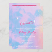 Pastel Clouds Afstuderen Lover Era Invitation Kaart (Voorkant / Achterkant)
