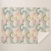 Pastel Clouds Blanket Sherpa Hug for Little Stars Deken (Voorkant (horizontaal))