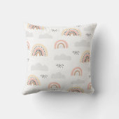 Pastel Clouds & Boho Rainbows Cushion Kussen (Achterkant)
