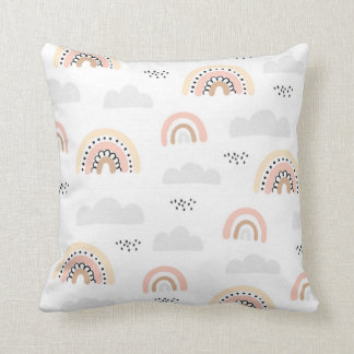 Pastel Clouds & Boho Rainbows Cushion Kussen