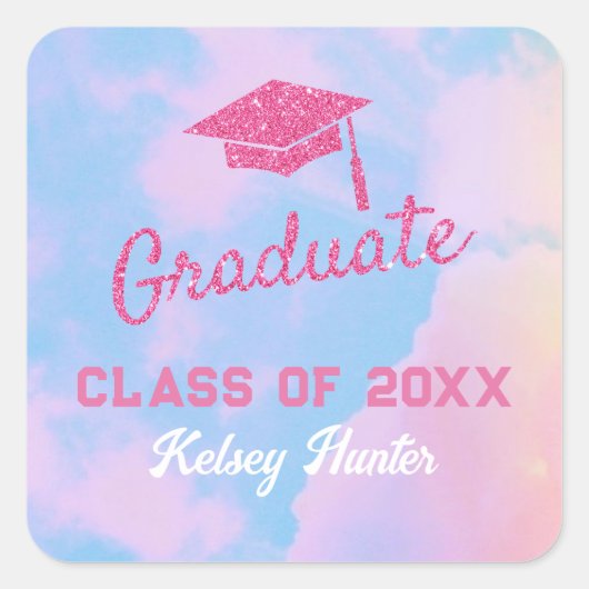 Pastel Clouds In My Afstuderen Era Lover geïnspire Vierkante Sticker (Voorkant)