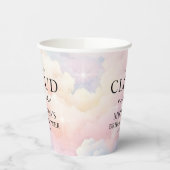 Pastel Clouds Ze is op Cloud Nine Vrijgezellenfees Papieren Bekers (Links)