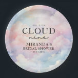 Pastel Clouds Ze is op Cloud Nine Vrijgezellenfees Papieren Bordje<br><div class="desc">Pastel Clouds Ze is op Cloud Negen Vrijgezellenfeest papier Borden. Overeenkomende objecten beschikbaar.</div>