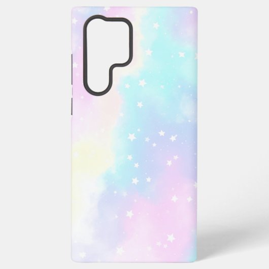 Pastel Cloudy Sky with Stars Dreamy Design Samsung Galaxy Hoesje (Achterkant)