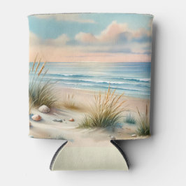 Pastel Coastal Dunes Watercolor Blikjeskoeler