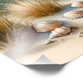 Pastel Coastal Dunes Watercolor Foto Afdruk (Hoek)