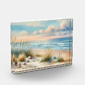Pastel Coastal Dunes Watercolor Fotoblokken (Links)