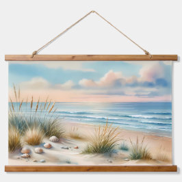 Pastel Coastal Dunes Watercolor Hangend Wandkleed
