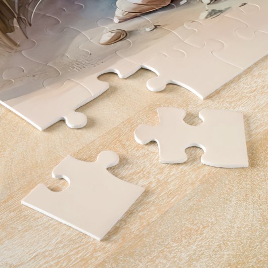 Pastel Coastal Dunes Watercolor Legpuzzel (Zijkant)