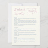 Pastel Coastal vrijgezellenweekend Kaart (Achterkant)