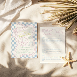 Pastel Coastal vrijgezellenweekend Kaart