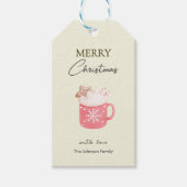 Pastel Cocoa Mug Cookie Merry Christmas Cadeaulabel (Voorkant)