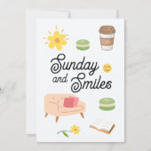 Pastel Coffee Date Card | Chill Sunday Vibes Kaart (Voorkant)