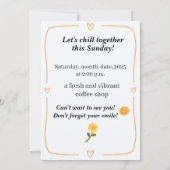 Pastel Coffee Date Card | Chill Sunday Vibes Kaart (Achterkant)