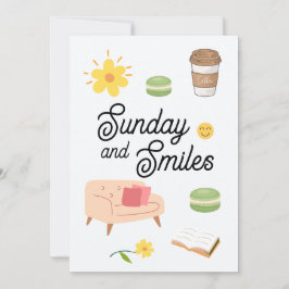 Pastel Coffee Date Kaart | Chille Zondag Vibes