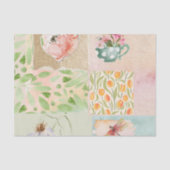  pastel collage bloemmotief Waterverf Tissuepapier (Voorkant)