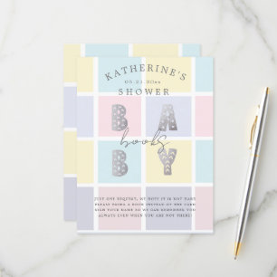 Pastel Color Block Gold boeken voor een Baby Kaart
