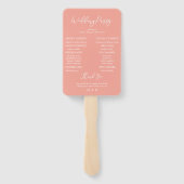 Pastel color blush + wedding foliage handwaaier (Achterkant)