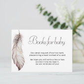 Pastel Color Feather Books voor Baby Genderneutraa Kaart (Staand voorkant)
