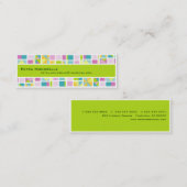 Pastel Color Grid (Limoen) Skinny Visitekaartje (Voorkant / Achterkant)