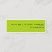 Pastel Color Grid (Limoen) Skinny Visitekaartje (Achterkant)