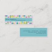 Pastel Color Grid Skinny Visitekaartje (Voorkant / Achterkant)