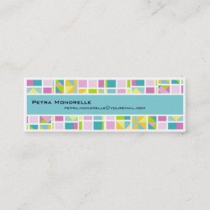 Pastel Color Grid Skinny Visitekaartje