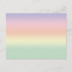 Pastel Color Rainbow-Briefkaart Briefkaart
