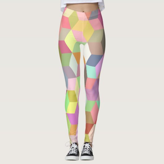 Pastel Color Spring & Summer Trendy Cubares Leggings (Voorkant)