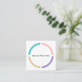 Pastel Color Trendy Business Cards Design Vierkante Visitekaartje (Staand voorkant)
