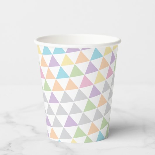 Pastel Color Triangles  Papieren Bekers (Achterkant)