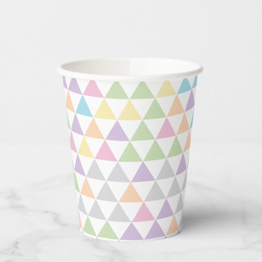 Pastel Color Triangles  Papieren Bekers (Links)