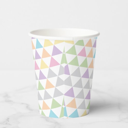 Pastel Color Triangles  Papieren Bekers (Rechts)