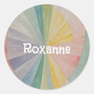 Pastel Color Wheel Odyssey gepersonaliseerd Ronde Sticker