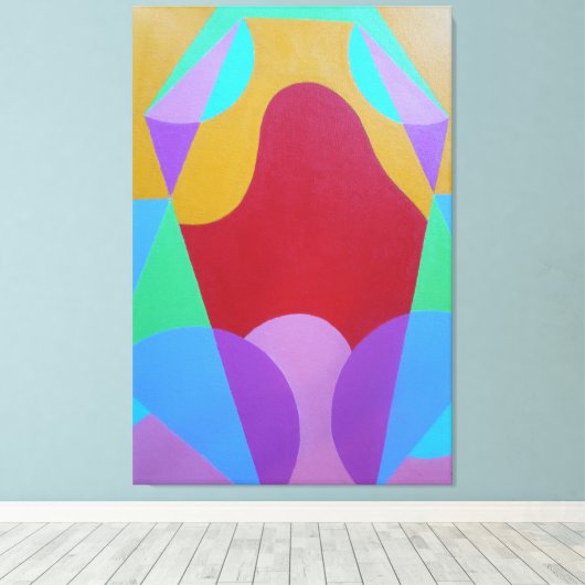 Pastel Colored Abstract Canvas Print (Insitu (Houten vloer))