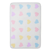 PASTEL COLORED HEARTS BADMAT (Voorkant Verticaal)
