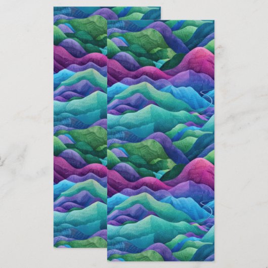Pastel Colored Mountains Bladwijzer (Voorkant / Achterkant)