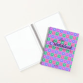 Pastel Colored Squares with Hearts Skectchbook  Notitieboek (Binnen)