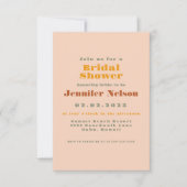 Pastel Colorful 70s Bridal Shower Invitation Kaart (Voorkant)