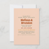 Pastel Colorful 70s Wedding Invitation Kaart (Voorkant)