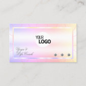 Pastel Colorful met diamant en Logo Multicolor Visitekaartje (Voorkant)