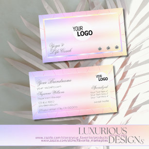 Pastel Colorful met diamant en Logo Multicolor Visitekaartje