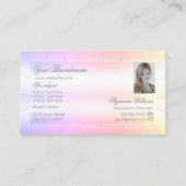 Pastel Colorful met diamanten en foto Glamoureus Visitekaartje (Achterkant)