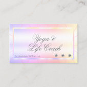 Pastel Colorful met diamanten en foto Glamoureus Visitekaartje (Voorkant)