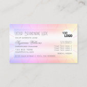 Pastel Colorful met Shimmery Diamonds en Logo Visitekaartje (Achterkant)